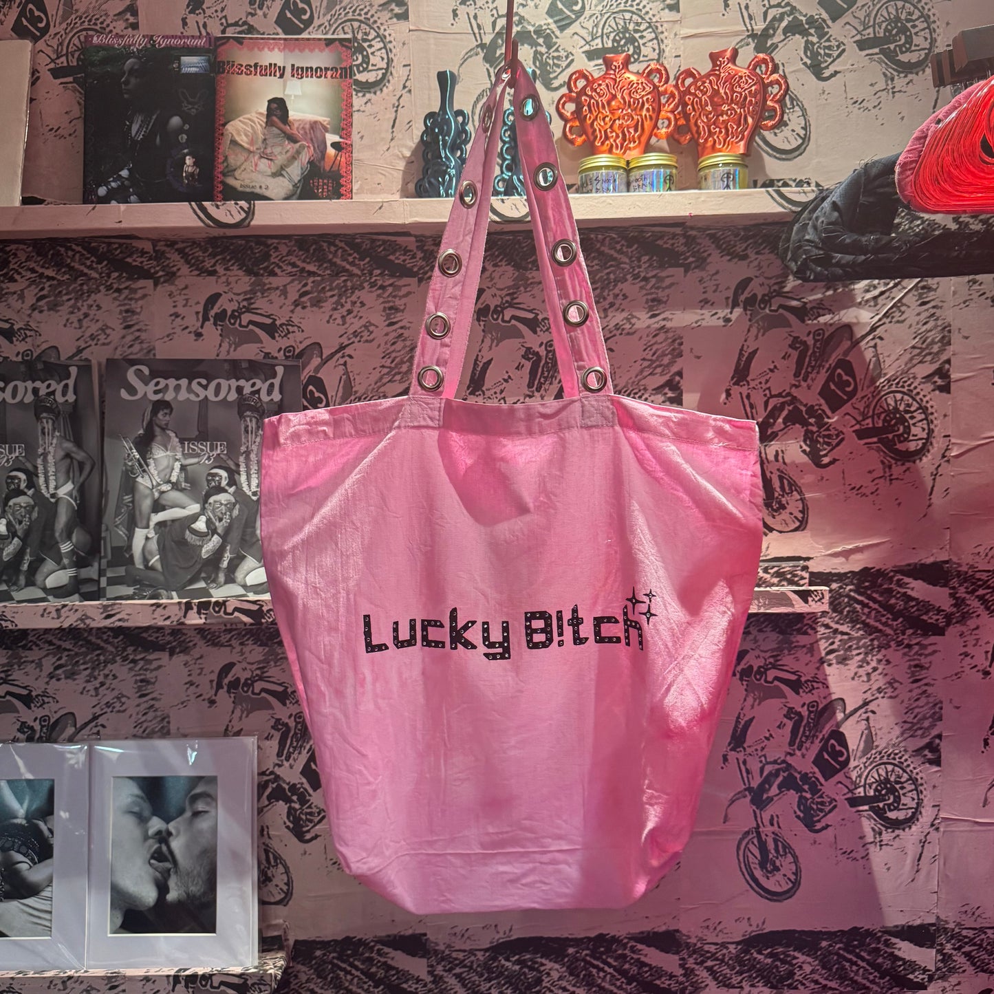LUCKY BITCH Tote Bag