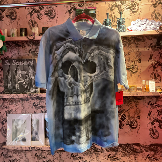 MIA VIOLET Blue Skull Polo