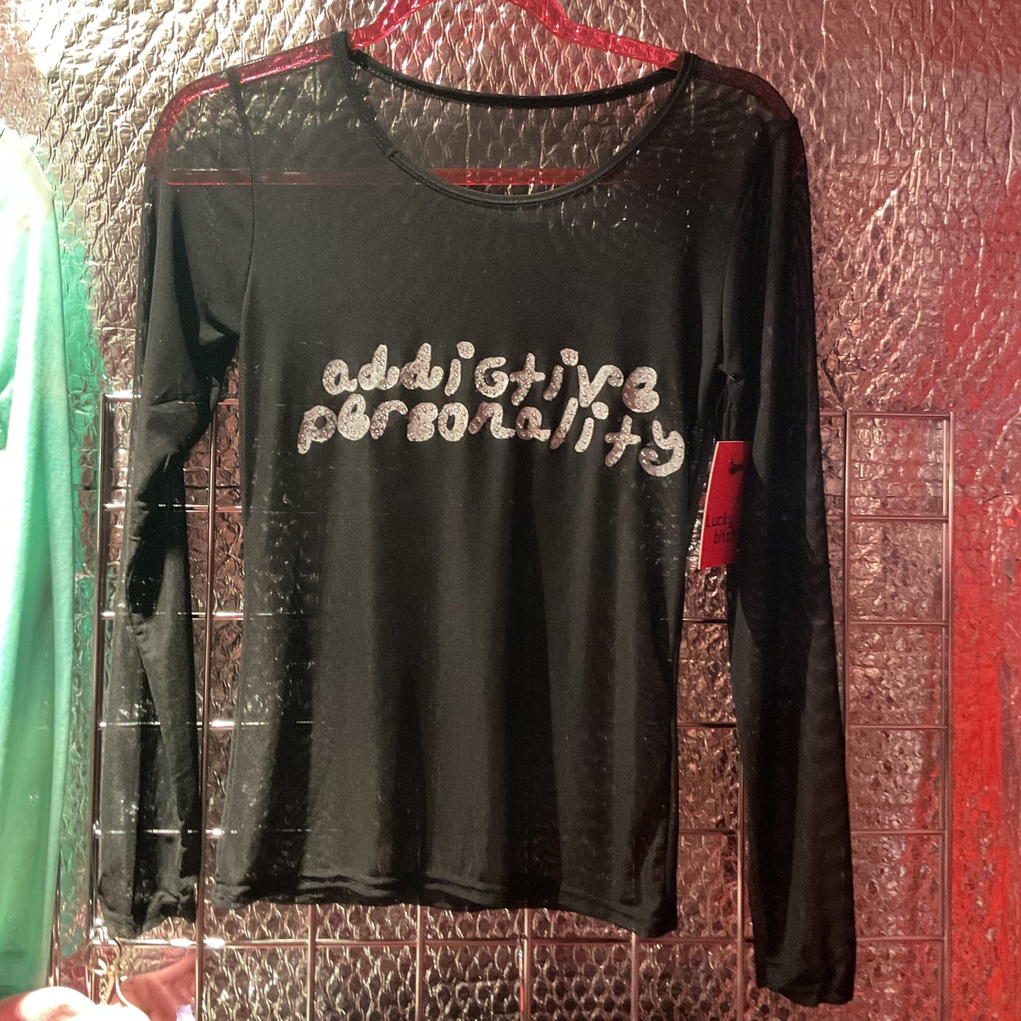 SCARRIE Addictive Personality Mesh Top