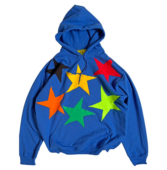 ED CURTIS Star Blue Hoodie